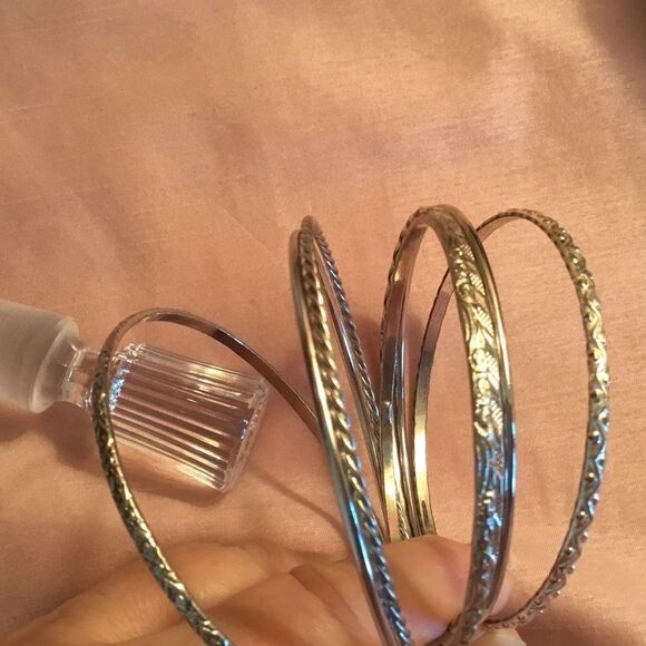 Goldtone Bangle Set of 3 - Picture 2 of 4